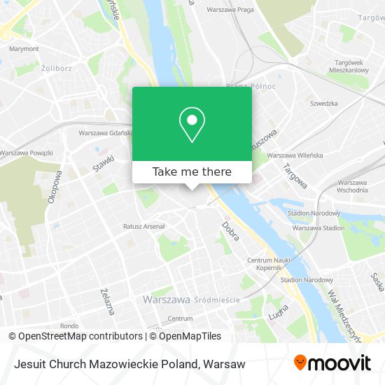 Jesuit Church Mazowieckie Poland map