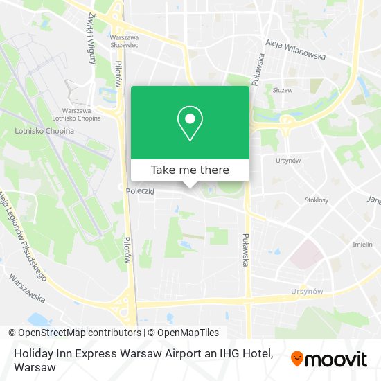 Holiday Inn Express Warsaw Airport an IHG Hotel map