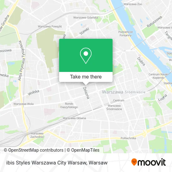 ibis Styles Warszawa City Warsaw map