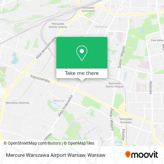 Mercure Warszawa Airport Warsaw map