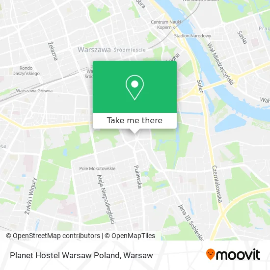 Карта Planet Hostel Warsaw Poland