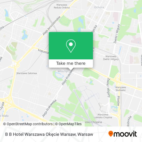 B B Hotel Warszawa Okęcie Warsaw map