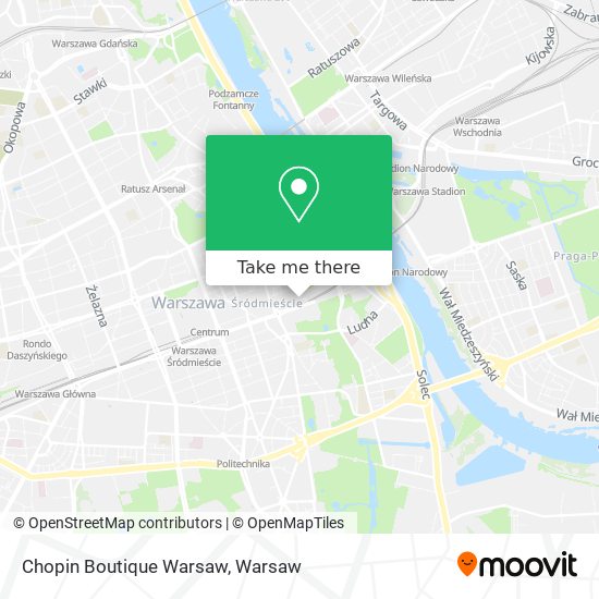 Chopin Boutique Warsaw map