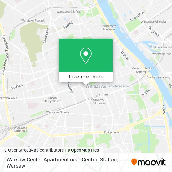 Warsaw Center Apartment near Central Station map