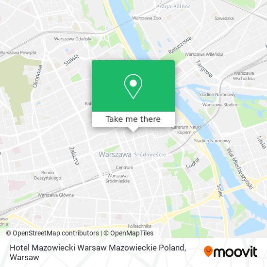 Hotel Mazowiecki Warsaw Mazowieckie Poland map