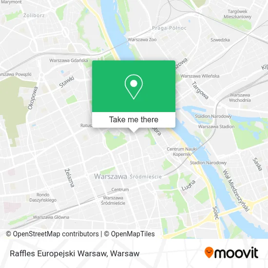 Raffles Europejski Warsaw map