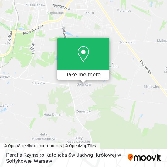 Parafia Rzymsko Katolicka Św Jadwigi Królowej w Sołtykowie map