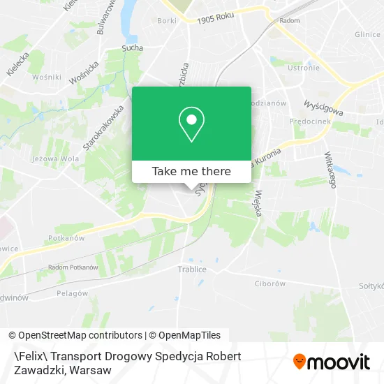 Карта \Felix\ Transport Drogowy Spedycja Robert Zawadzki