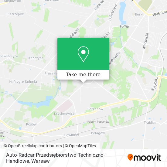 Auto-Radcar Przedsiębiorstwo Techniczno-Handlowe map