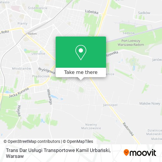 Trans Dar Usługi Transportowe Kamil Urbański map