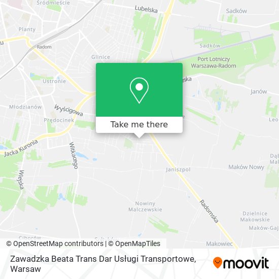 Zawadzka Beata Trans Dar Usługi Transportowe map