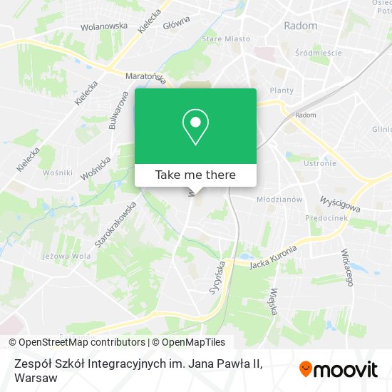 Zespół Szkół Integracyjnych im. Jana Pawła II map