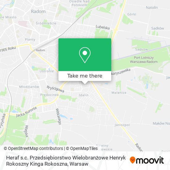 Heraf s.c. Przedsiębiorstwo Wielobranżowe Henryk Rokoszny Kinga Rokoszna map