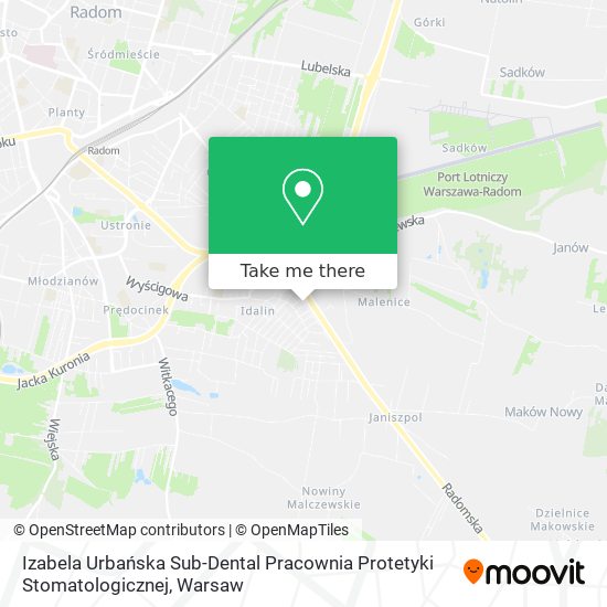 Карта Izabela Urbańska Sub-Dental Pracownia Protetyki Stomatologicznej