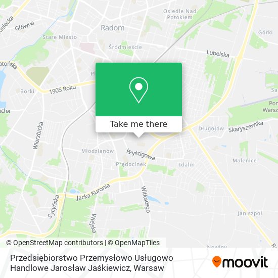 Przedsiębiorstwo Przemysłowo Usługowo Handlowe Jarosław Jaśkiewicz map