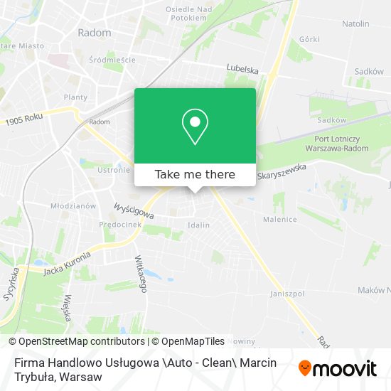 Firma Handlowo Usługowa \Auto - Clean\ Marcin Trybuła map