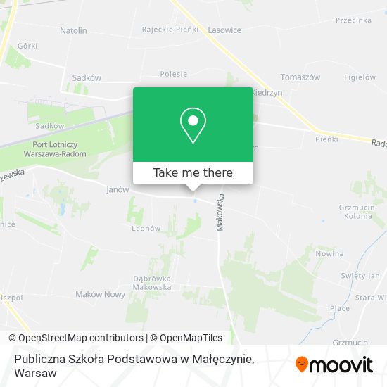 Publiczna Szkoła Podstawowa w Małęczynie map