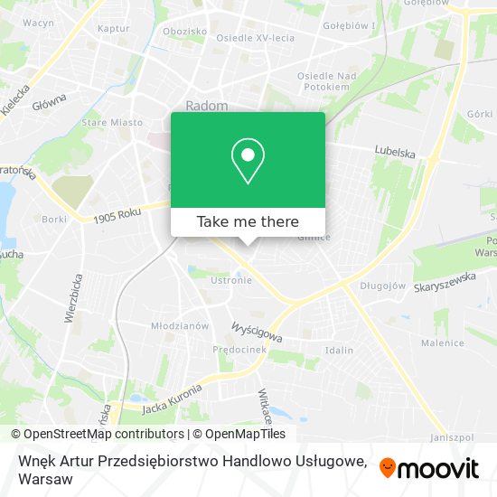 Wnęk Artur Przedsiębiorstwo Handlowo Usługowe map