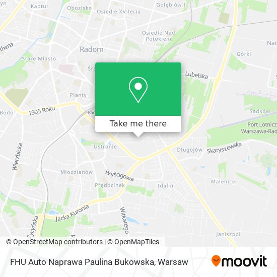 FHU Auto Naprawa Paulina Bukowska map