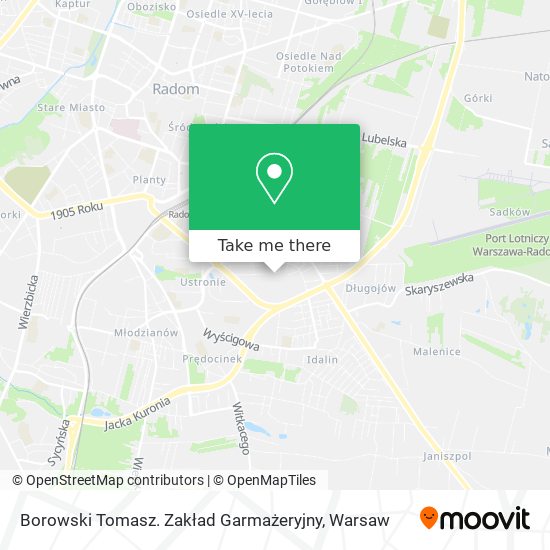 Borowski Tomasz. Zakład Garmażeryjny map