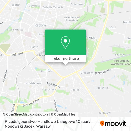 Przedsiębiorstwo Handlowo Usługowe \Oscar\ Nosowski Jacek map