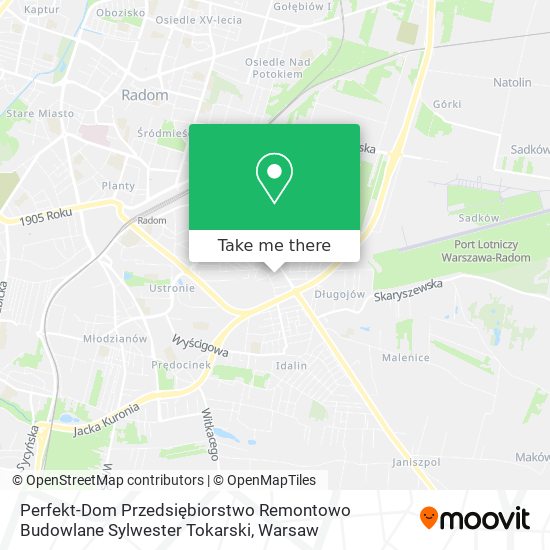 Perfekt-Dom Przedsiębiorstwo Remontowo Budowlane Sylwester Tokarski map
