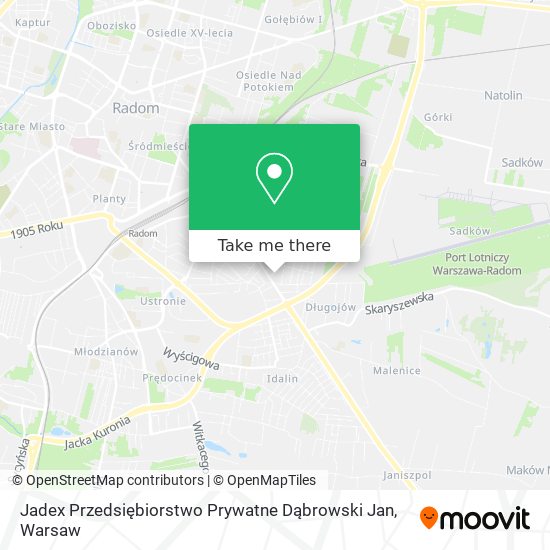 Jadex Przedsiębiorstwo Prywatne Dąbrowski Jan map