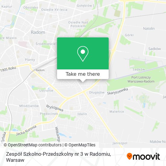 Zespół Szkolno-Przedszkolny nr 3 w Radomiu map