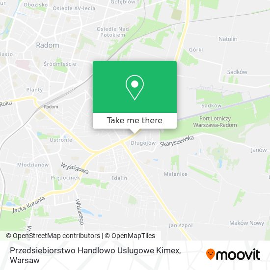 Przedsiebiorstwo Handlowo Uslugowe Kimex map