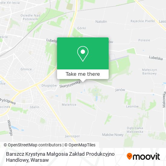 Barszcz Krystyna Małgosia Zakład Produkcyjno Handlowy map