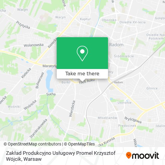 Zakład Produkcyjno Usługowy Promel Krzysztof Wójcik map