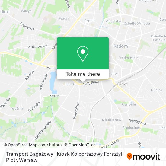 Transport Bagażowy i Kiosk Kolportażowy Forsztyl Piotr map