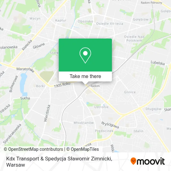 Карта Kdx Transport & Spedycja Sławomir Zimnicki