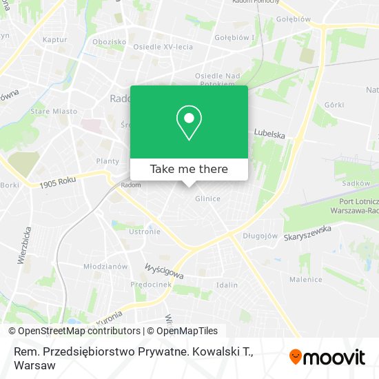 Rem. Przedsiębiorstwo Prywatne. Kowalski T. map