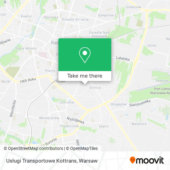 Usługi Transportowe Kottrans map