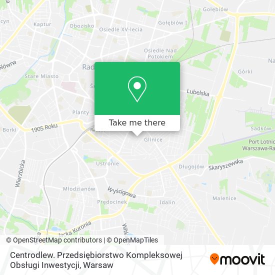 Карта Centrodlew. Przedsiębiorstwo Kompleksowej Obsługi Inwestycji