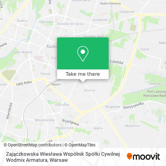 Zajączkowska Wiesława Wspólnik Spółki Cywilnej Wodmix Armatura map