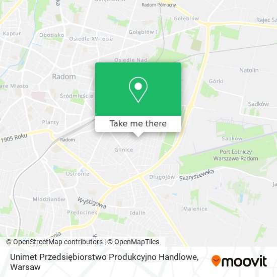 Unimet Przedsiębiorstwo Produkcyjno Handlowe map