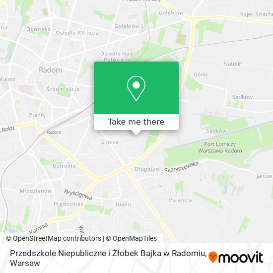 Przedszkole Niepubliczne i Żłobek Bajka w Radomiu map