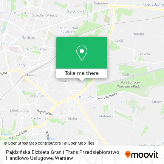 Pajdzińska Elżbieta Granit Trans Przedsiębiorstwo Handlowo Usługowe map