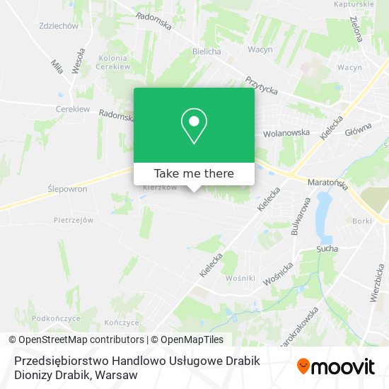 Przedsiębiorstwo Handlowo Usługowe Drabik Dionizy Drabik map