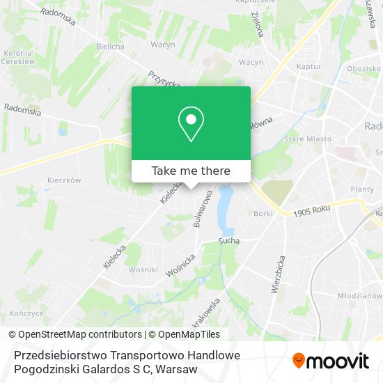 Przedsiebiorstwo Transportowo Handlowe Pogodzinski Galardos S C map