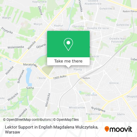 Lektor Support in English Magdalena Wulczyńska map