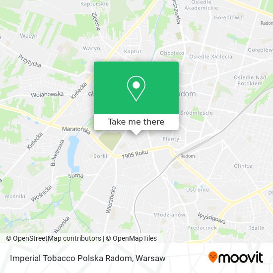 Imperial Tobacco Polska Radom map