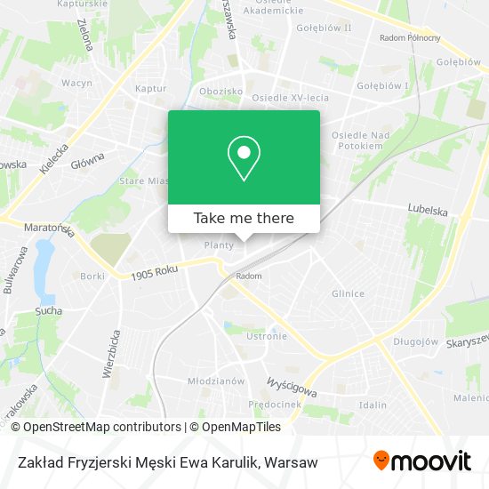 Zakład Fryzjerski Męski Ewa Karulik map