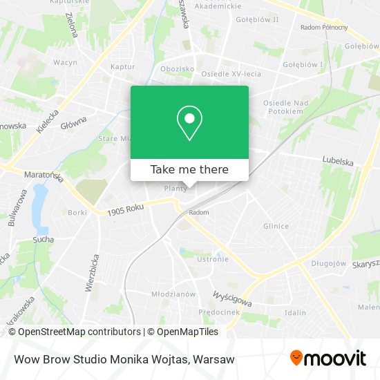 Wow Brow Studio Monika Wojtas map