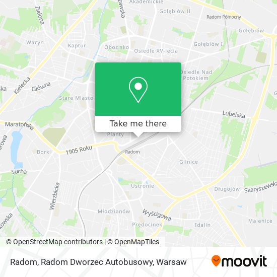 Radom, Radom Dworzec Autobusowy map