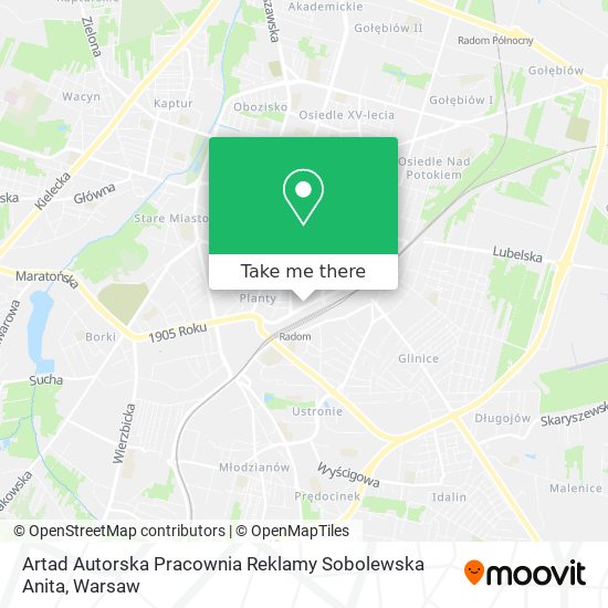 Artad Autorska Pracownia Reklamy Sobolewska Anita map