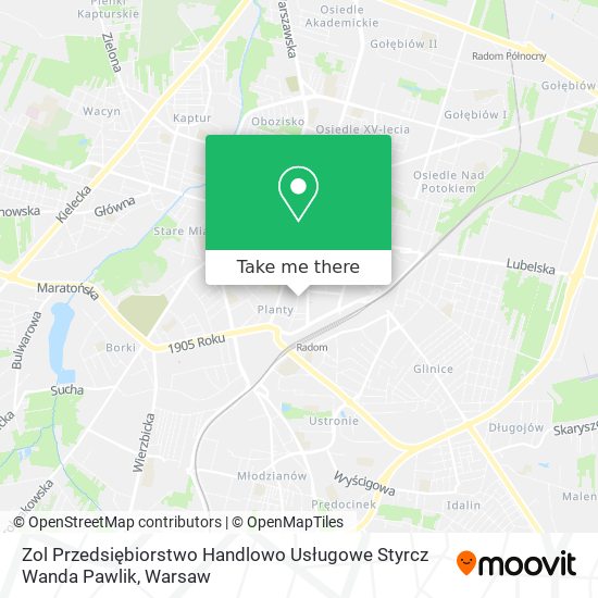 Zol Przedsiębiorstwo Handlowo Usługowe Styrcz Wanda Pawlik map