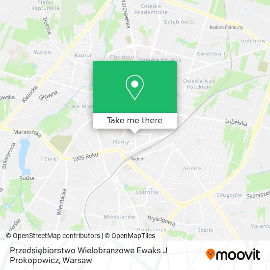 Przedsiębiorstwo Wielobranżowe Ewaks J Prokopowicz map